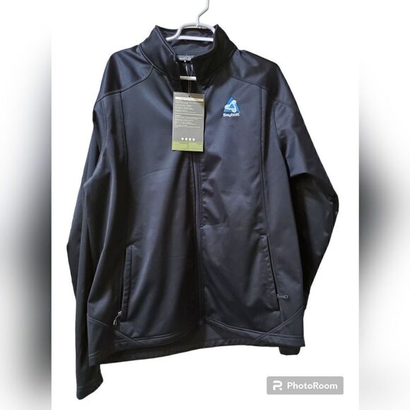 Eddie bauer jacket womens size xl black trail soft shell water resistant logo - Picture 1 of 9